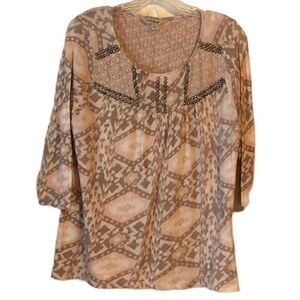 Lucky Brand 🍀 Babydoll Top L